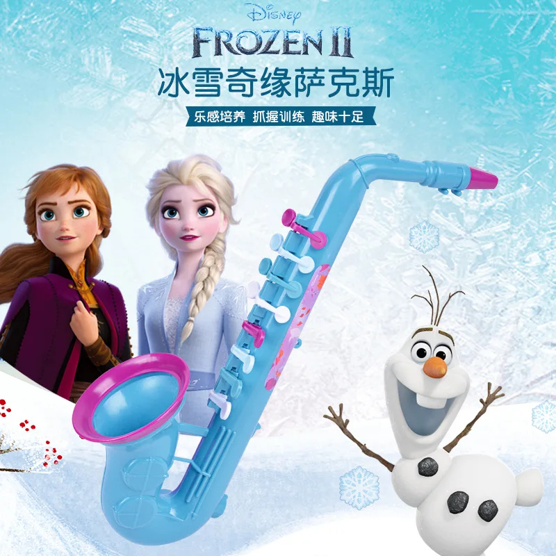 Trompeta de Frozen de Disney, saxofón, instrumento musical, cuerno de música para niños, juguete con silbato