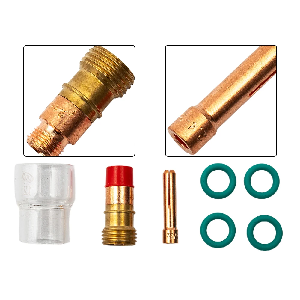 7 шт. патрон для сварочной горелки TIG уплотнительное кольцо газовая линза #