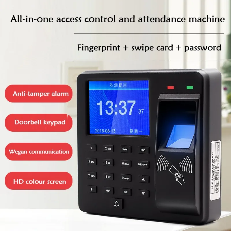 

M10 Fingerprint Intelligent Access Control All-in-one Machine Id Card Recognition English Password Lock
