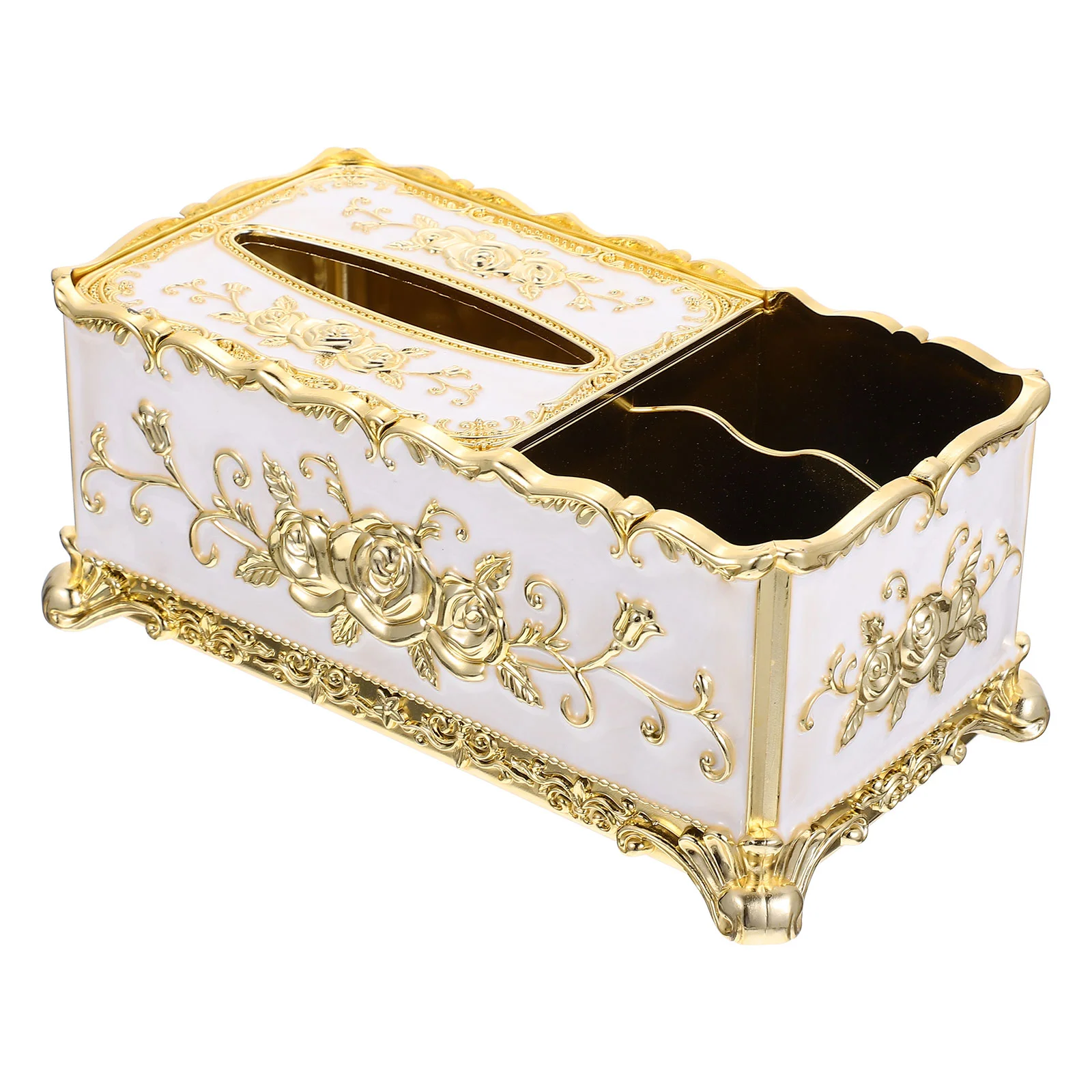 

European Style Tissue Box Living Room Tissue Box Cover Exquisite Tissue Dispenser for Home