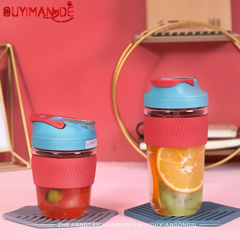 

350-550 Ml Straight Drinking Pipe Double Drink Mouthwater Cup Platinum Tube Glass High Borosilicate Glass Double Drink Cup
