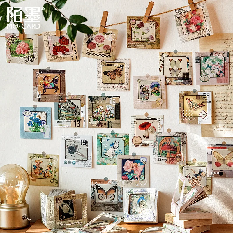 

60 листов, бумажные стикеры с винтажным покрытием