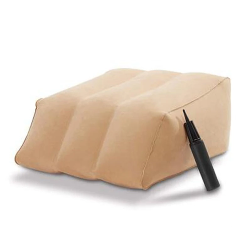 

Slope Inflatable Pillow Shape Your Legs Portable Backrest Travel Pillow Multifunctional Air Sofa Polyester Cotton Camp Bed