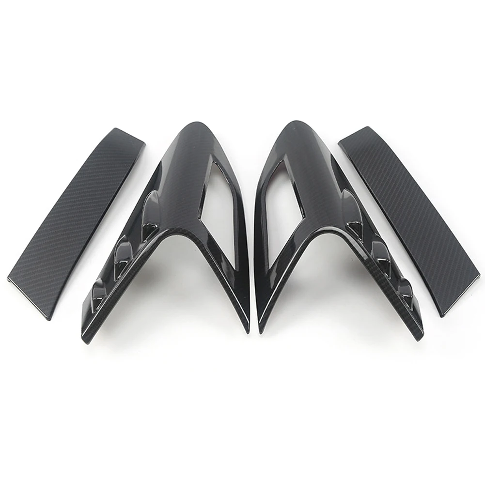 

4 шт., защитные колпачки для задних фар автомобиля, из углеродного волокна и серебра