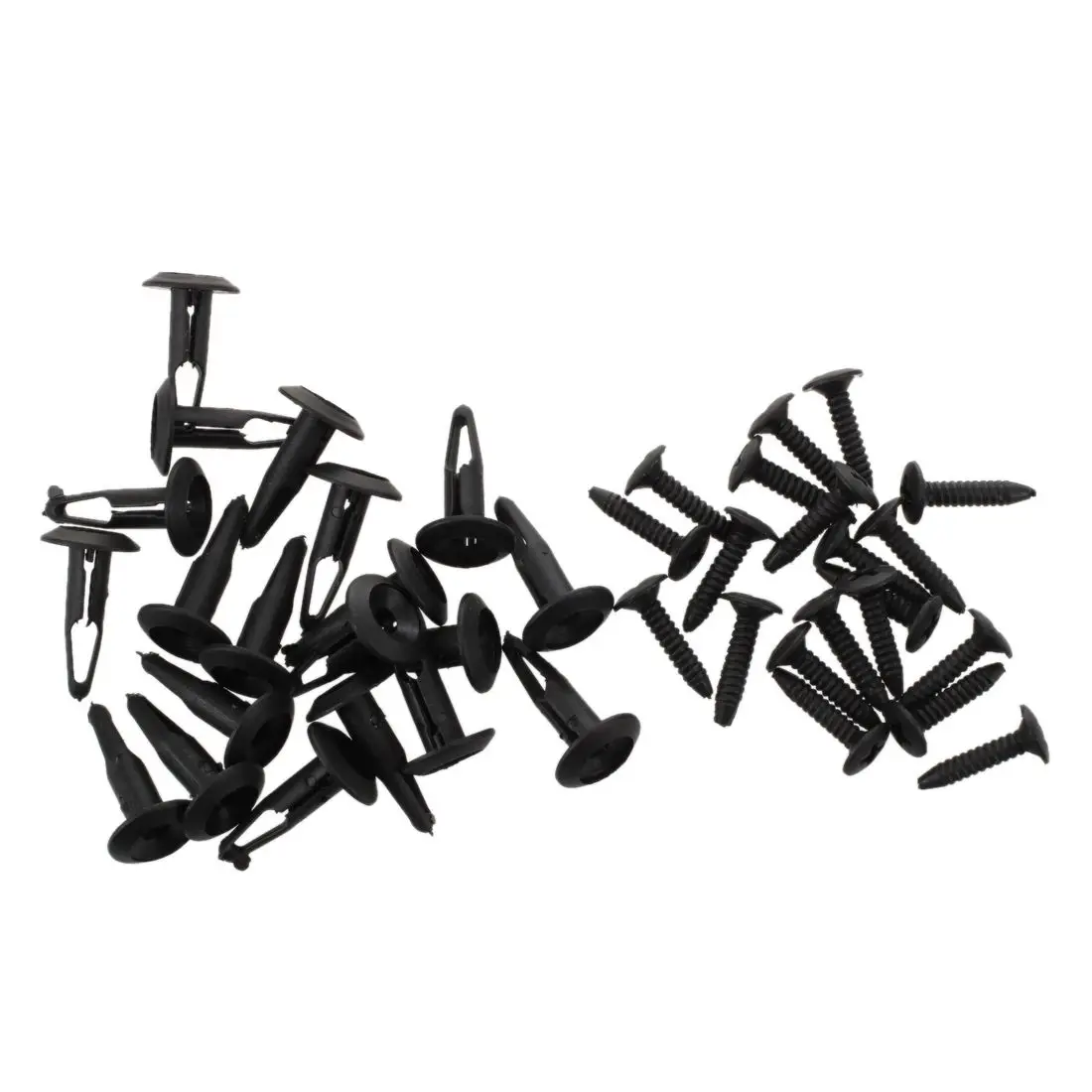 

20 Pcs 6mm Hole Plastic Rivet Trim Panel Retainer Fastener Clips Black