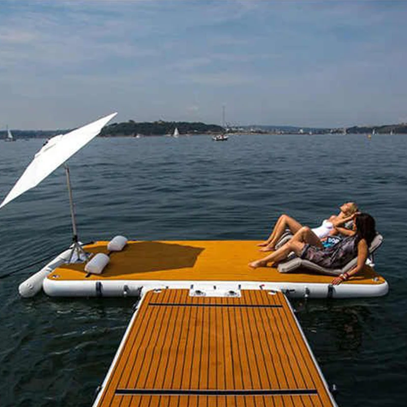 

Hot seller ocean floats island jet ski yacht pontoon boat water floating platform inflatable dock