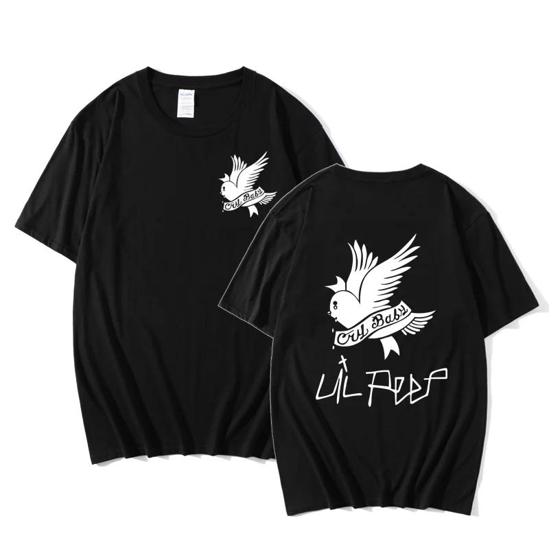Летняя футболка Lil Peep хип-хоп певец свободная забавная печать Harajuku Свободные