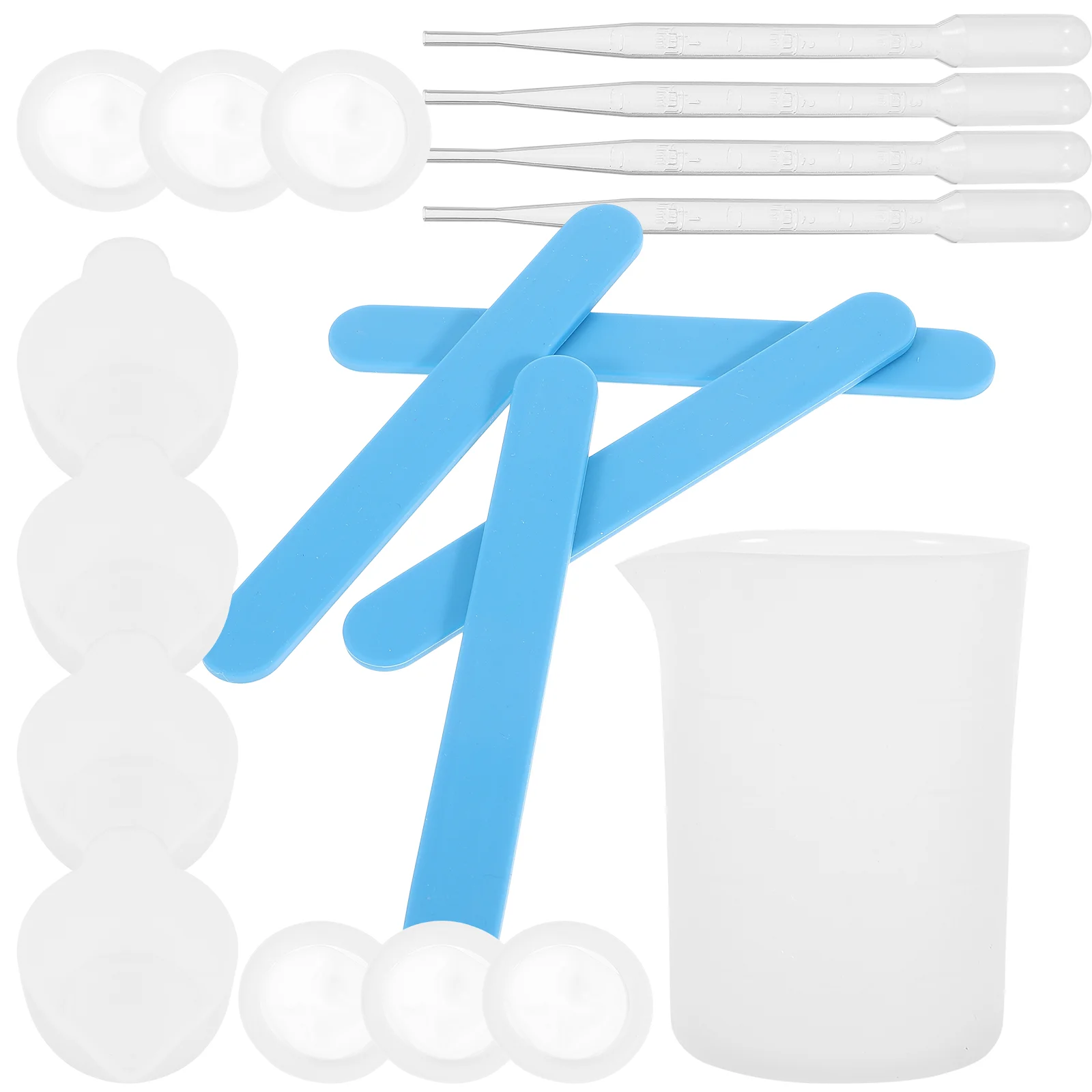 Silicone Mold Measuring Cup Set Mixing Tool Kit Crystal 16X7CM Resin Epoxy Stir Rod Silica Gel Crafts Making Tools DIY
