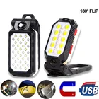 Перезаряжаемый Рабочий фонарь COB, портативный светодиодный фонарь, светильник фонарь для кемпинга с магнитным дизайном и дисплеем мощности