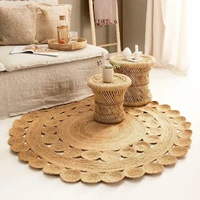 handmade jute rugs home decoration natural woven handmade double sided home decoration area rugs round rugs