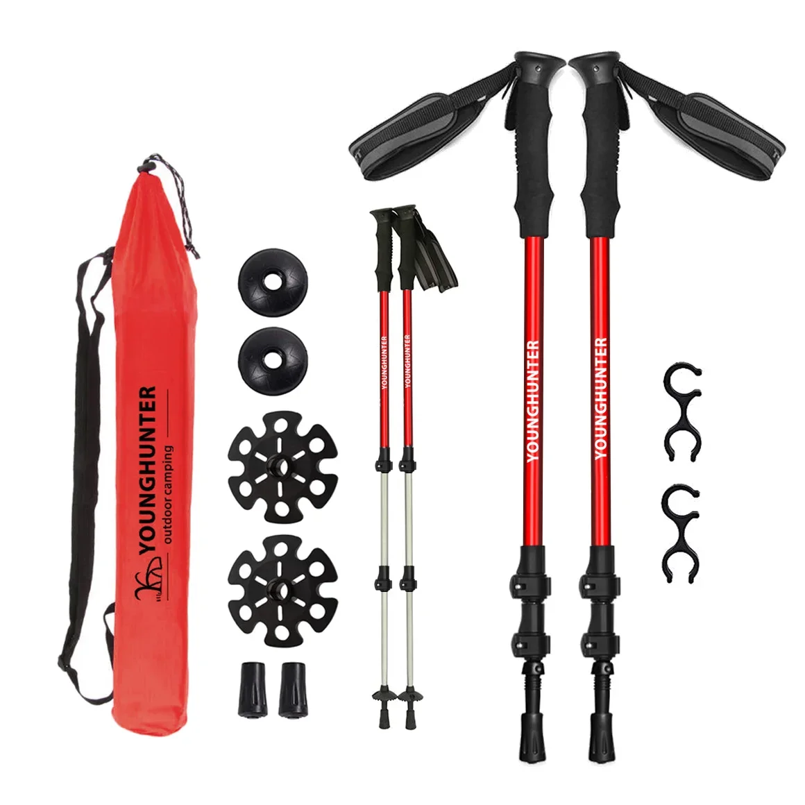 Новые уличные портативные зимние корзины с внешним замком лыжная палка 3 секции