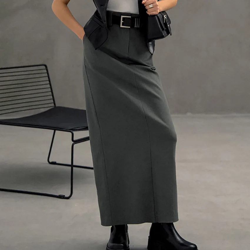 

Fall and Winter Fashion New American Women's Senior Sense of Hundred with Half-Body Skirt Casual Temperament Suit A-Line Skirt