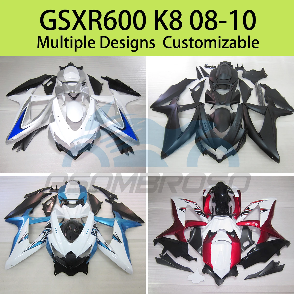 Комплект обтекателей для SUZUKI GSXR600 GSXR750 08 09 10 мотоциклетные послепродажные