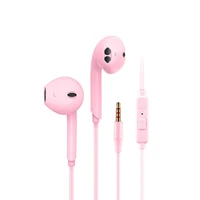 macaron k08 wired headphones noise cancelling stereo in ear earphone sport music headset with mic 3 5mm jack universal earpods