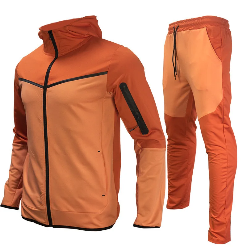 

Men Outfit Set 2022 Men's Sweatsuit Tech Fleece Hoodie Stretch Training Wear Good Quality Coat Sweatpants Sport Set Clothing