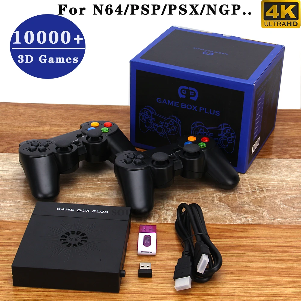 

Super Console X6 Game Box Plus With 2 Controller 3D HD Player Classic Retro Game Video Game TV Built In 10000 Games for N64/PSP