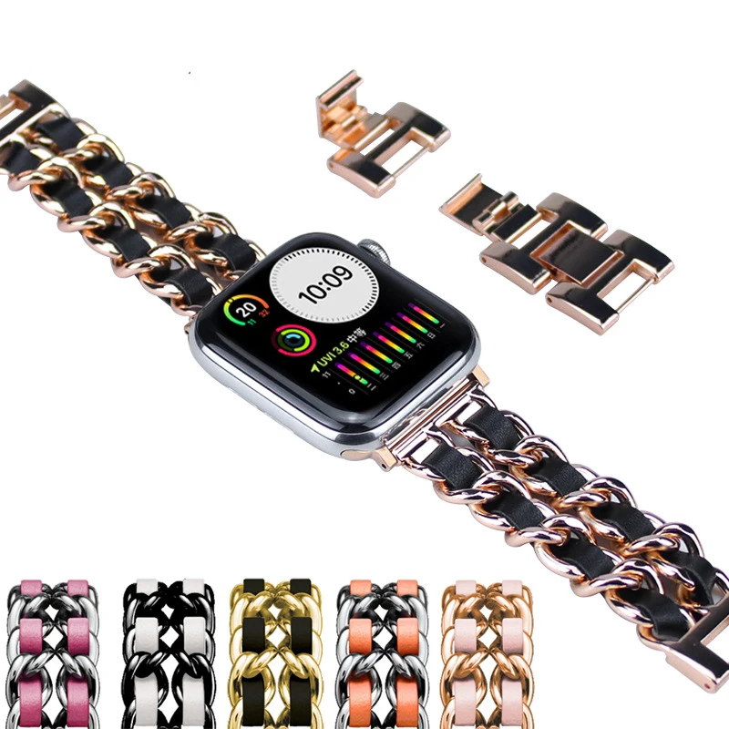 

Stainless Steel Band for Apple Watch 49mm 45mm 44mm 42mm 41mm 40mm 38mm Metal Correa Strap for iWatch Series Ultra 8 7 6 5 4 3SE