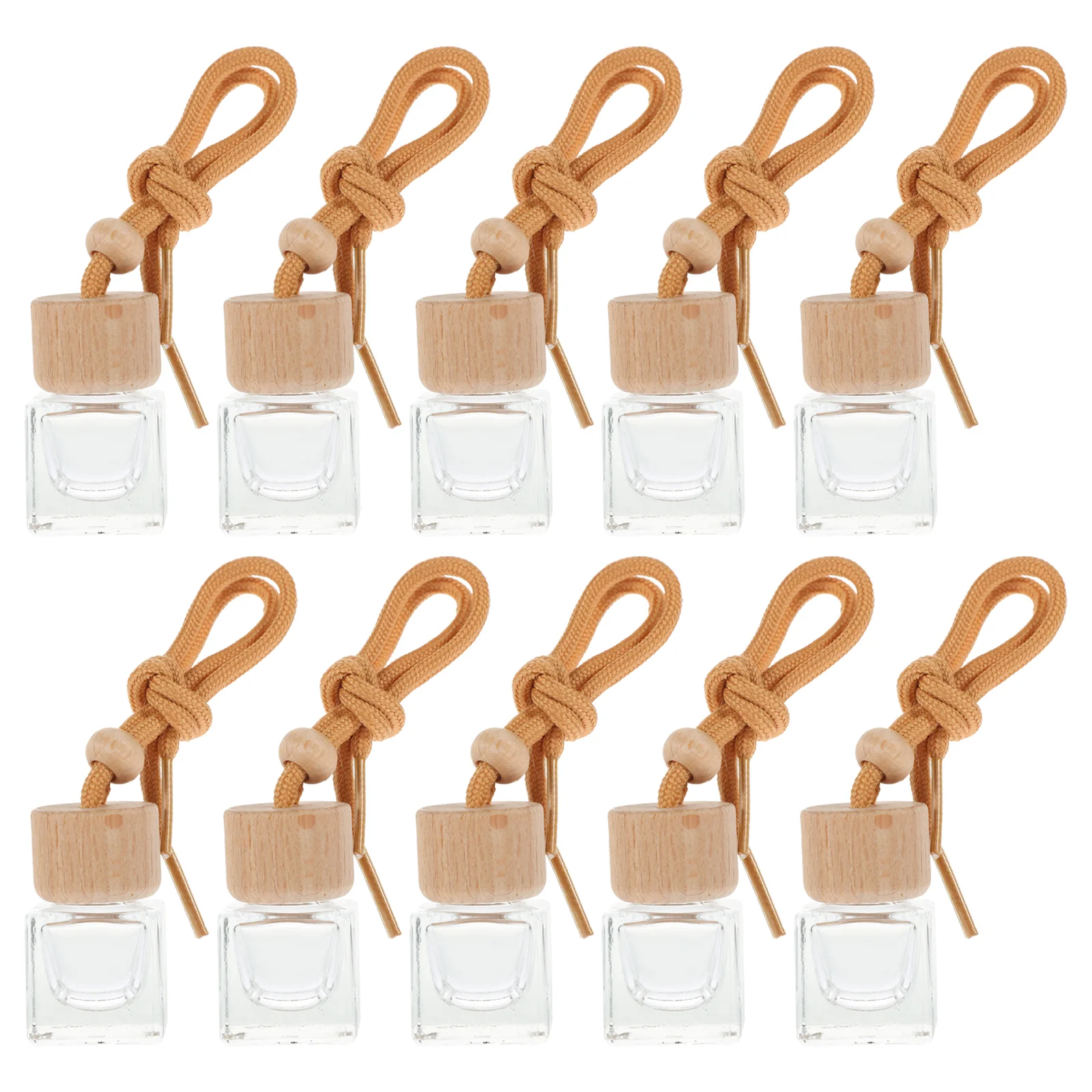 

10 Pcs Air Freshener Car Perfume Bottle Decor Diffuser Cotton Refillable Essential Oil Bottles