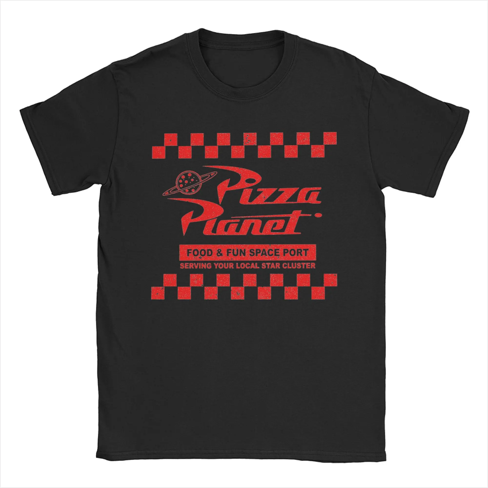 Pizza Planet Lts Toy Story T Shirt for Men Pure Cotton Funny T-Shirts Crewneck Tee Short Sleeve Clothes Birthday Gift