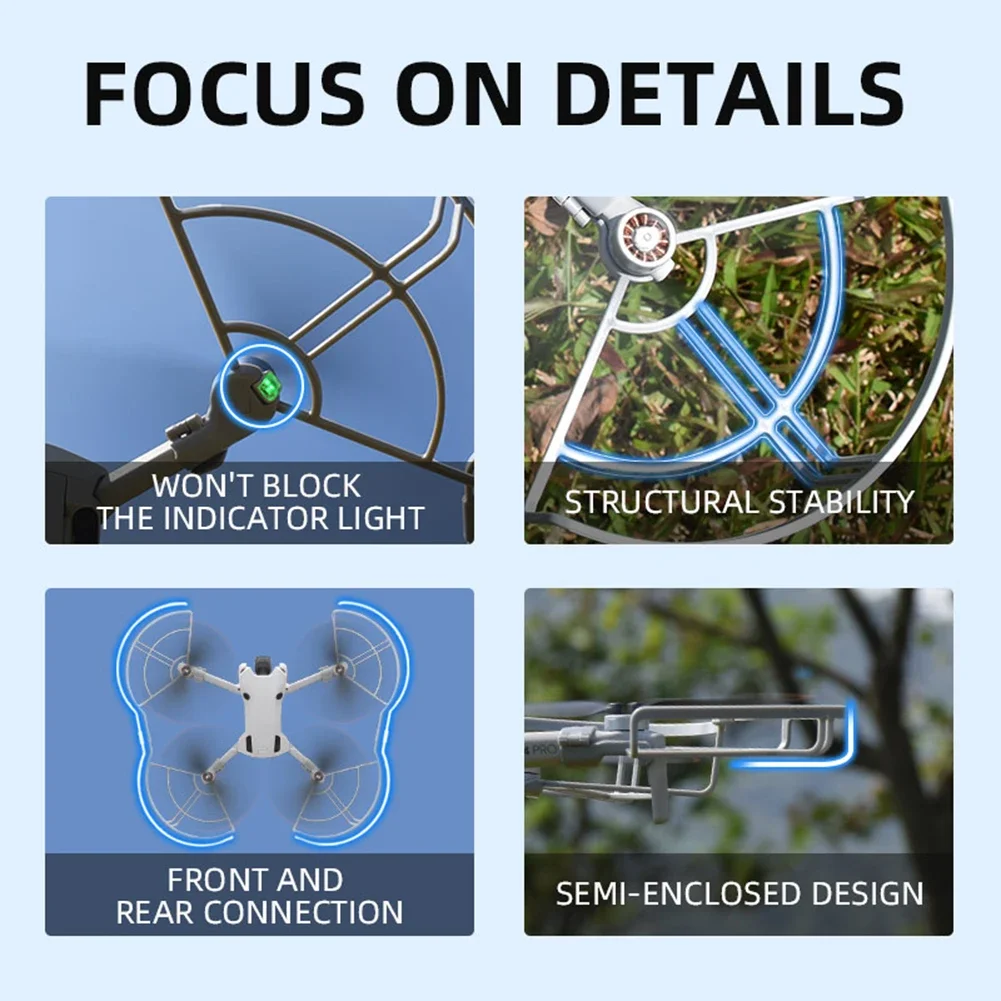 Полузакрытый Пропеллер для DJI Mini 4 Pro быстросъемное защитное кольцо пропеллера