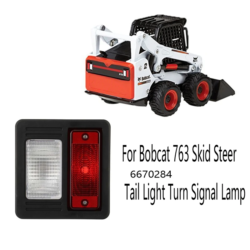 

2Pcs LED Tail Light Assembly Turn Signal Lamp Indicator Reverse Taillight Loader for Bobcat 763 Skid Steer 6670284