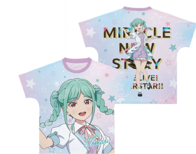 Фото Японская аниме-футболка LoveLive Superstar Liella с коротким рукавом, летняя, для косплея, свободного кроя, для студентов, XT №3