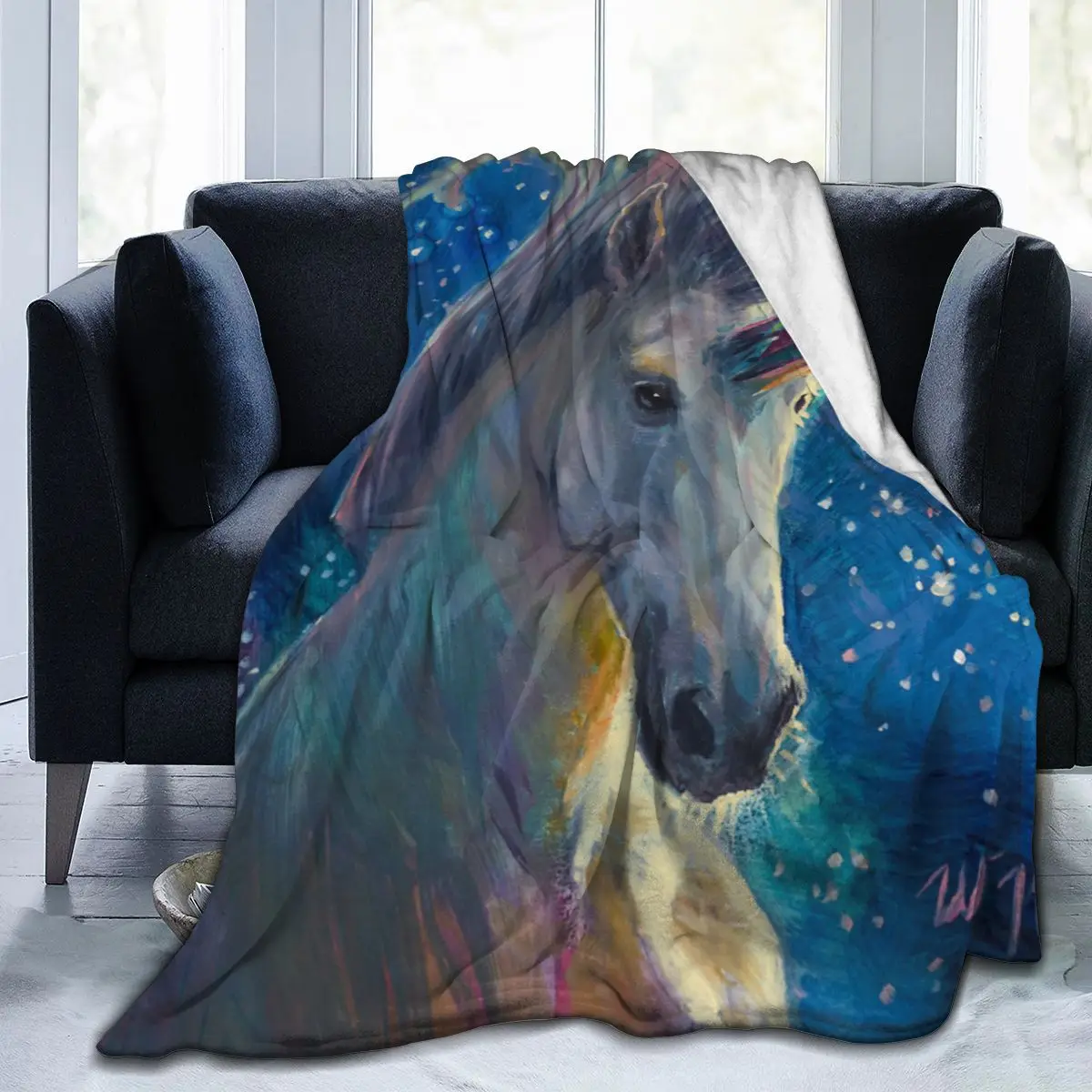 

Unicorn soft warm coral Plush Blanket Sofa bed sheet knee cover adult baby girl children gift
