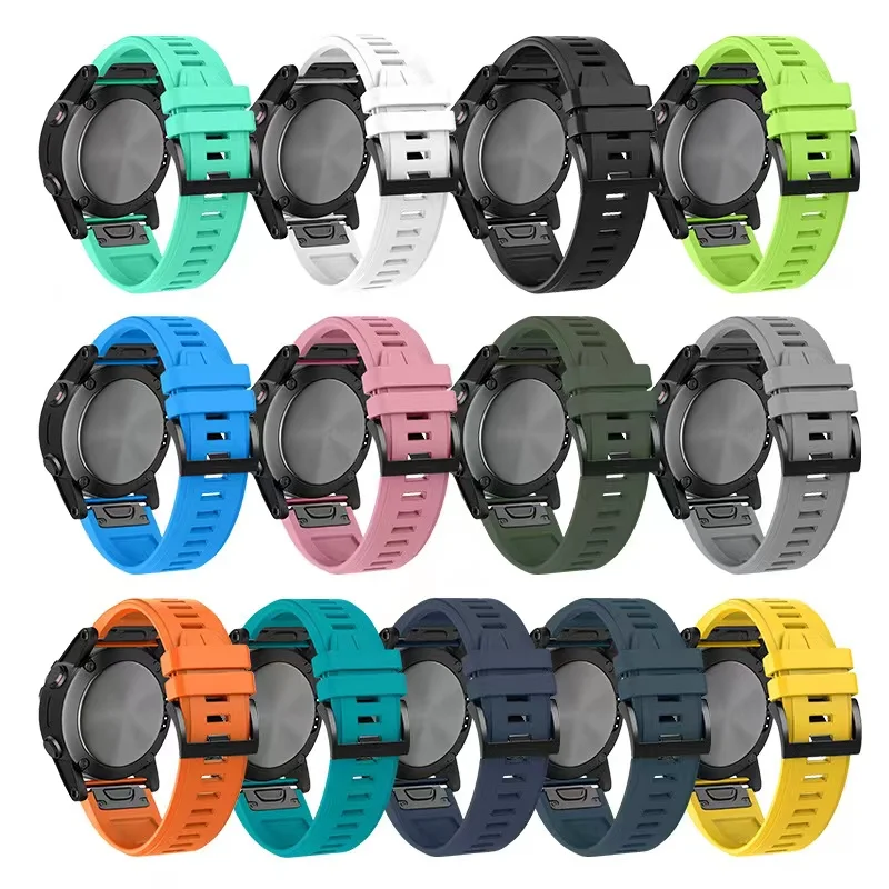 Силиконовый ремешок для Garmin Fenix 7X 7 Solar 6X Pro 5X TACTIX7 Enduro 3 HR/Instinct 2 EasyFit 26/22 мм