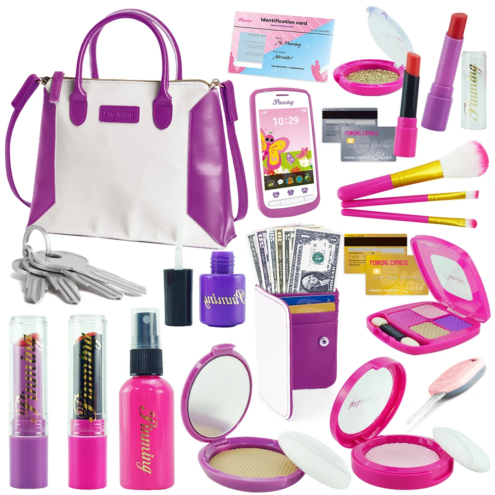 

Имитация косметики Bling Hair Toy, рюкзак, игрушки для макияжа, игрушки для девочек от 7 до 10 лет, имитация игры, Макияж для детей