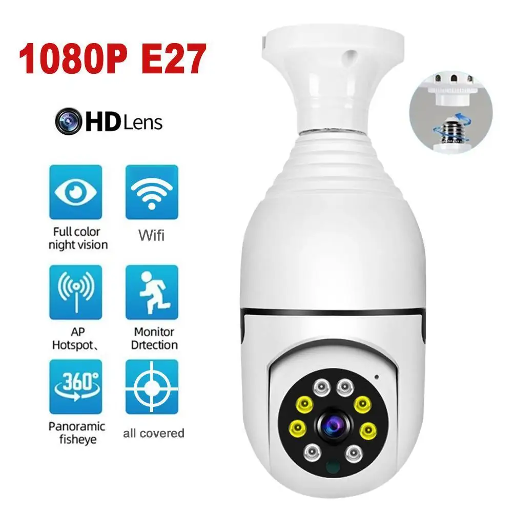 

Камера видеонаблюдения с ночным видением, 1080P, E27