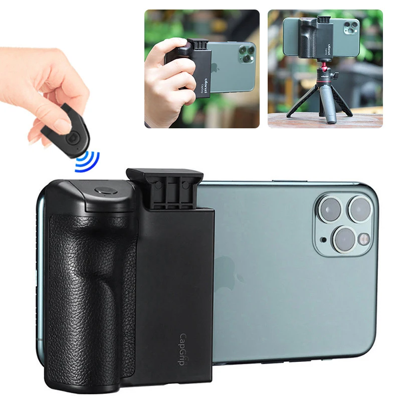 Зажим для телефона UURig CapGrip, беспроводной Bluetooth-зажим с пультом дистанционного управления, ручка для селфи, для iPhone 13, 12, 12pro Max, Samsung