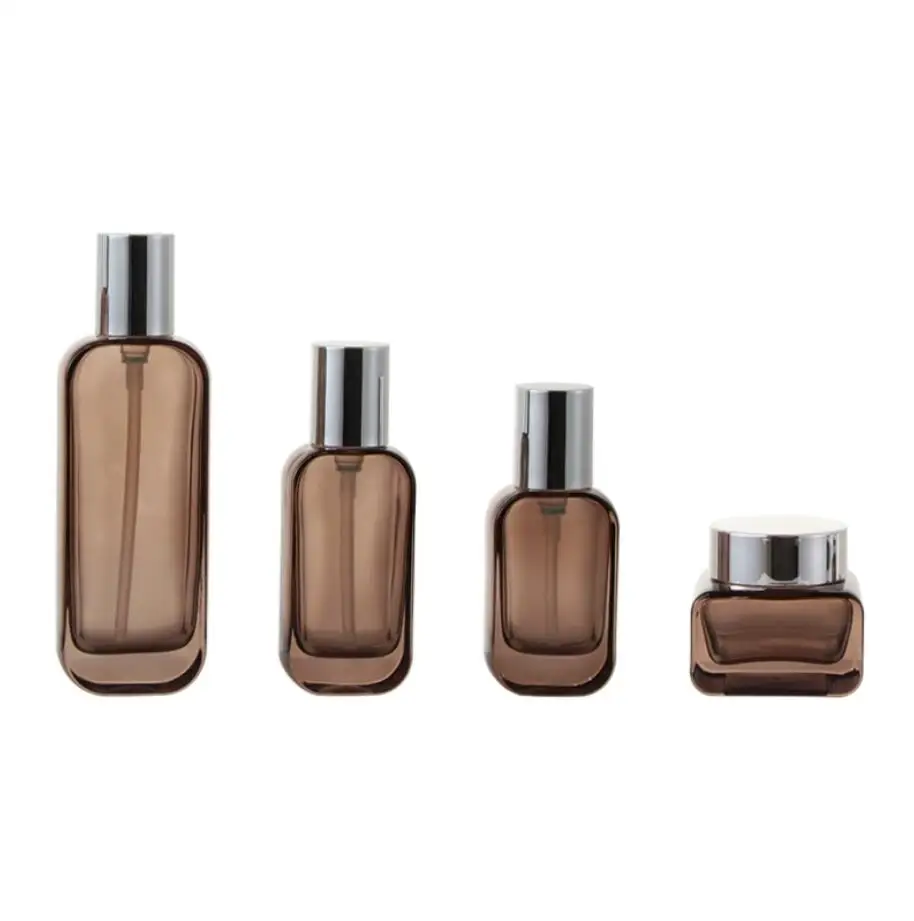 Банка из коричневого стекла объемом 50 г Оловянная фотолампа увлажняющая маска