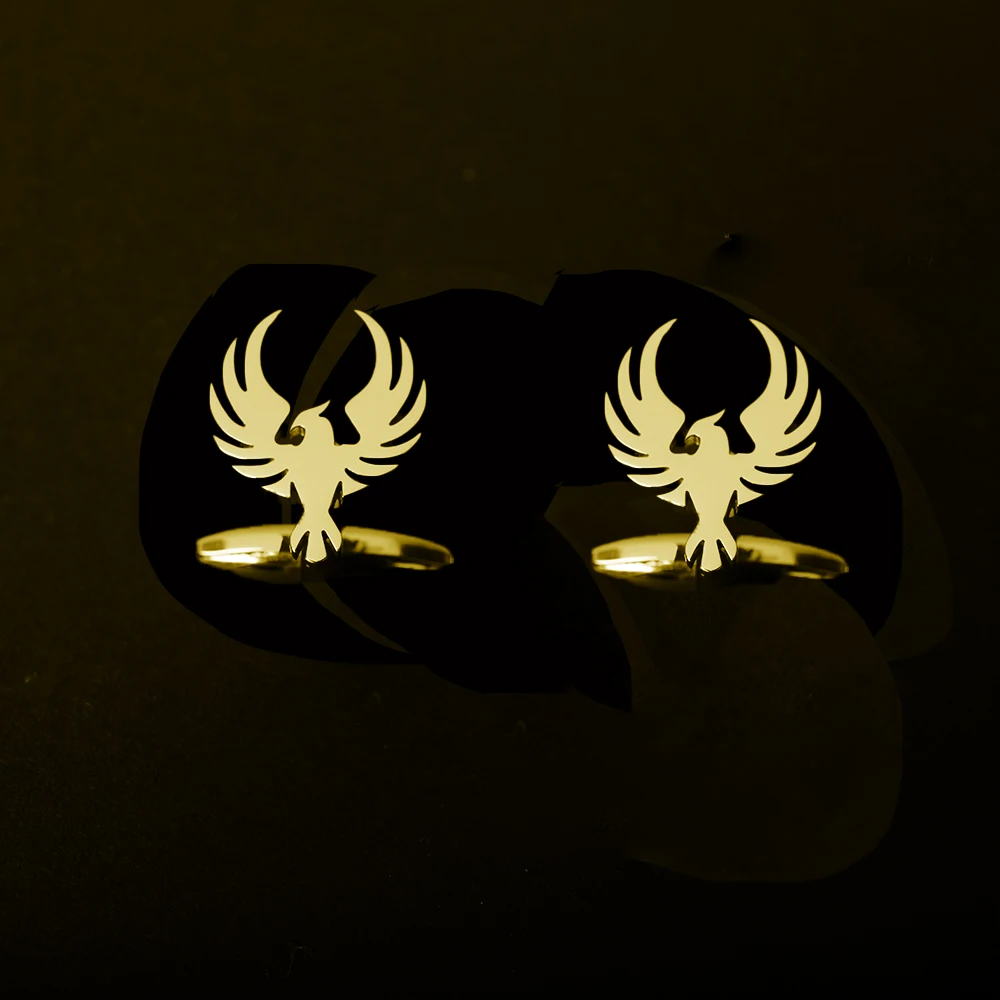 

Fashion Phoenix Cufflinks Men Stainless Steel French Shirt Cufflinks Animal Totem Faith Punk Jewelry Party Best Birthday Gift