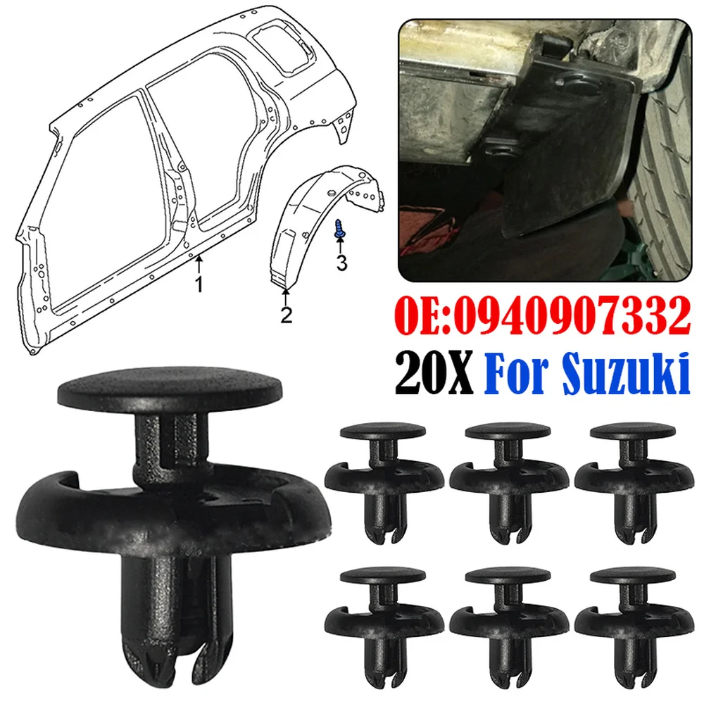 20X технические детали для крепления панели заклепки Suzuki Jimny Grand Vitara SX4 Swift Φ 09409-07332 |