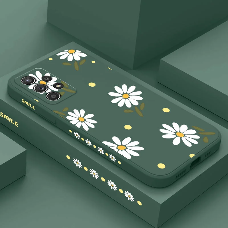 Gentle Daisy Case For Samsung A73 A53 A33 A23 A13 A03 A03S A72 A52 A52S A32 A02S A02 A12 A71 A51 A04 A22 A21S A04S 4G 5G Cover