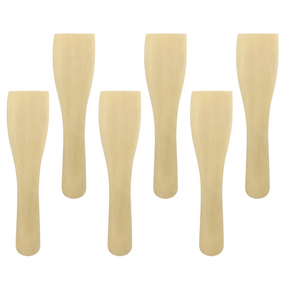 

6 Pcs Wooden Spatula Cooking Non Stick Spoon Set Pan Bamboo Mini Kitchen Utensils