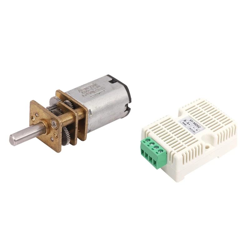 

DC 12V 300RPM Mini Metal Gear Motor & MD02 Temperature and Humidity Transmitter Industrial Sensor