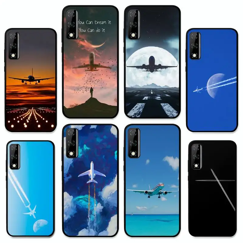 

Aircraft Plane Airplane Phone Case For Huawei Y9 Y8 Y6 Prime Y7 Pro Y8s Y5 Mate 20 Pro 10 lite Cover