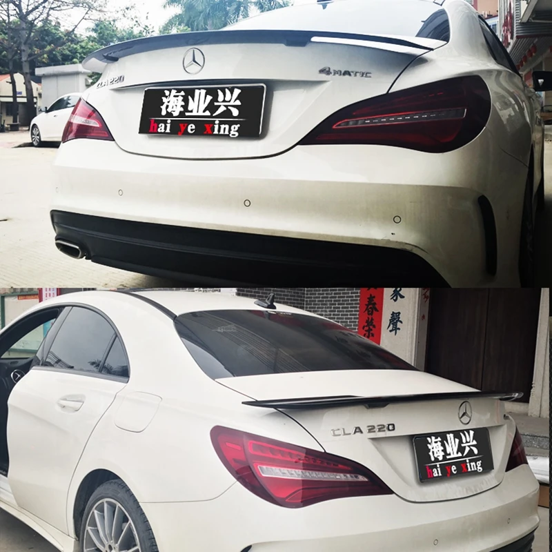 Спойлер для Benz CLA W117 2014 2015 2016 2017 2018 АБС-материал углеродное волокно внешний вид