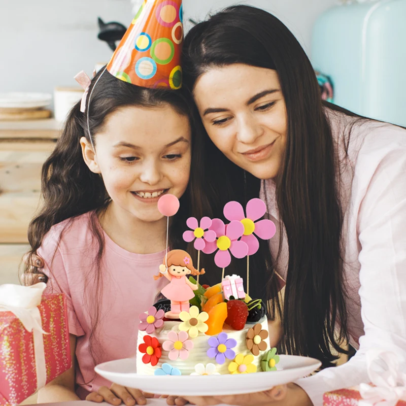 Сказочный топпер для торта декор ангел ромашка цветы подарочная коробка