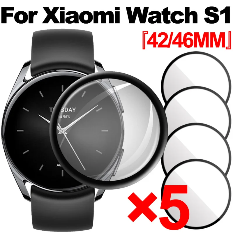 

5 шт., защитные пленки для смарт-часов Xiaomi Watch S2 42/46 мм