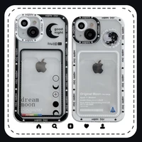 bandai creative moon angel eyes clear card bag phone case for iphone 13 12 11 pro max xs xr x xsmax 8 7 plus high quality cover