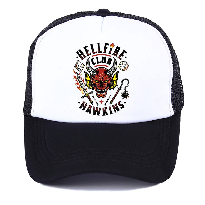 

new Stranger Things Season 4 Adult Thinking Cap Dustin Cosplay Costume Hat Adjustable summer Mesh Hats Accessories