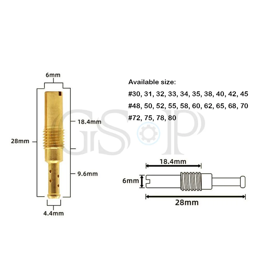10 шт. топливный кран мотоциклетный карбюратор основной инжектор сопло медленный