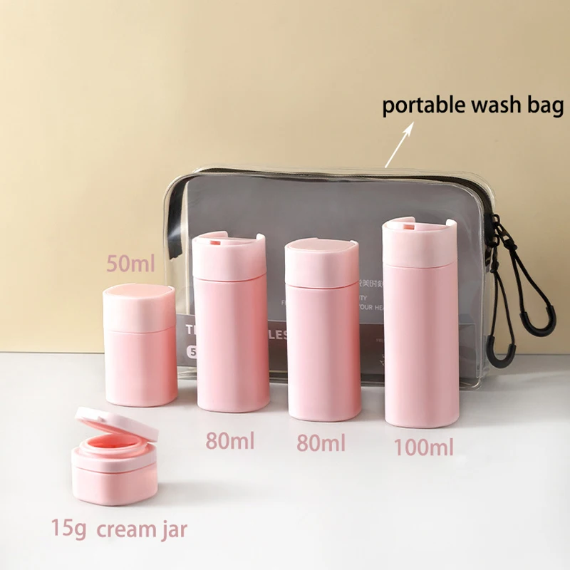 

Nordic Style Lotion Cream Refillable Bottles Set Portable Travel Body Wash Shampoo Empty Container Bottling