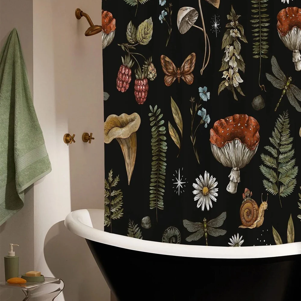 

Divination Pattern Shower Curtain Butterfly Print Bath curtain Polyester Fabric Curtain For bathroom With Hooks Bathroom curtain