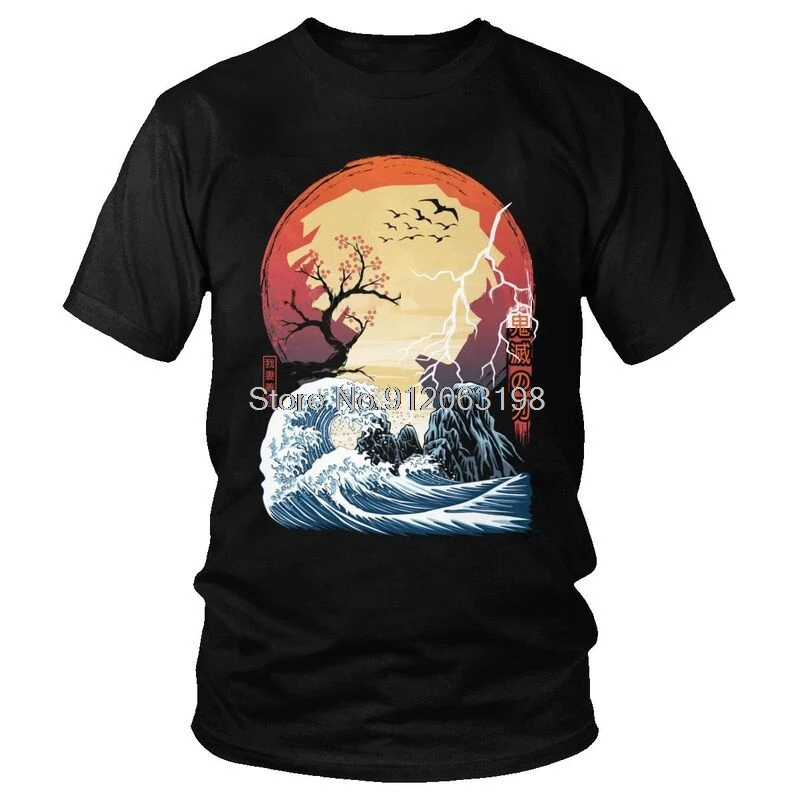 

No Kimetsu Yaiba T-shirt Men's Graphic T Shirt Short Sleeve Cotton Demon Slayer Tshirt Cool Streetwear Fashion Anime Tees Tops