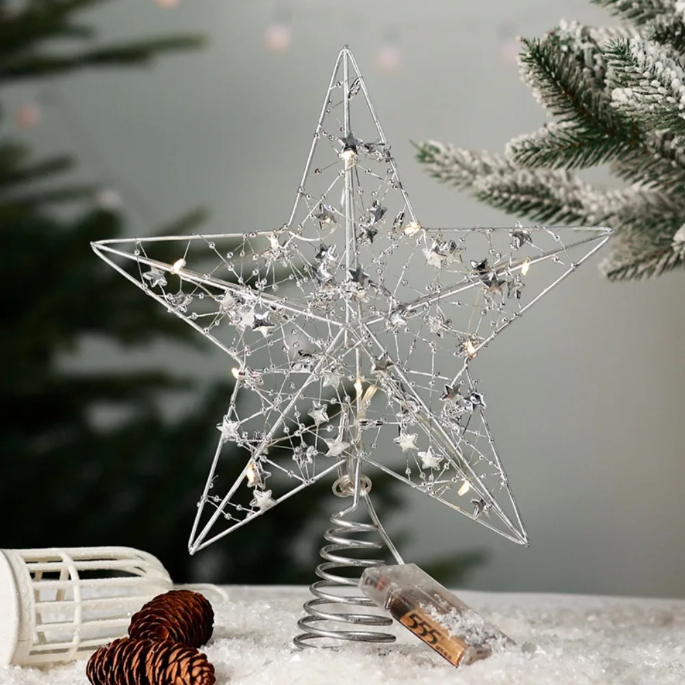

Золотой светодиодный верхушка на елку Natal Noel