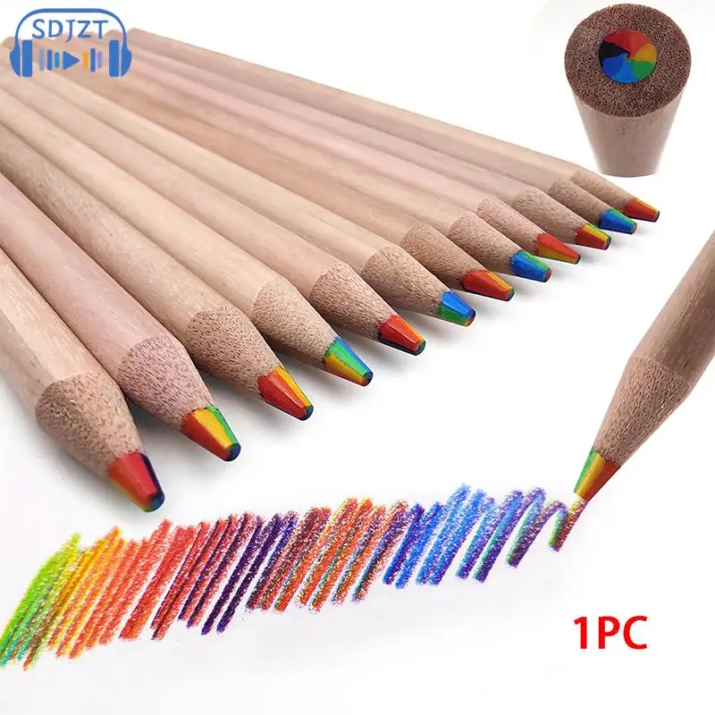 

1 шт. градиентные радужные карандаши, карандаш большого размера для взрослых, разноцветные карандаши, художественный Рисунок, Раскрашивание, эскизы, канцелярские принадлежности