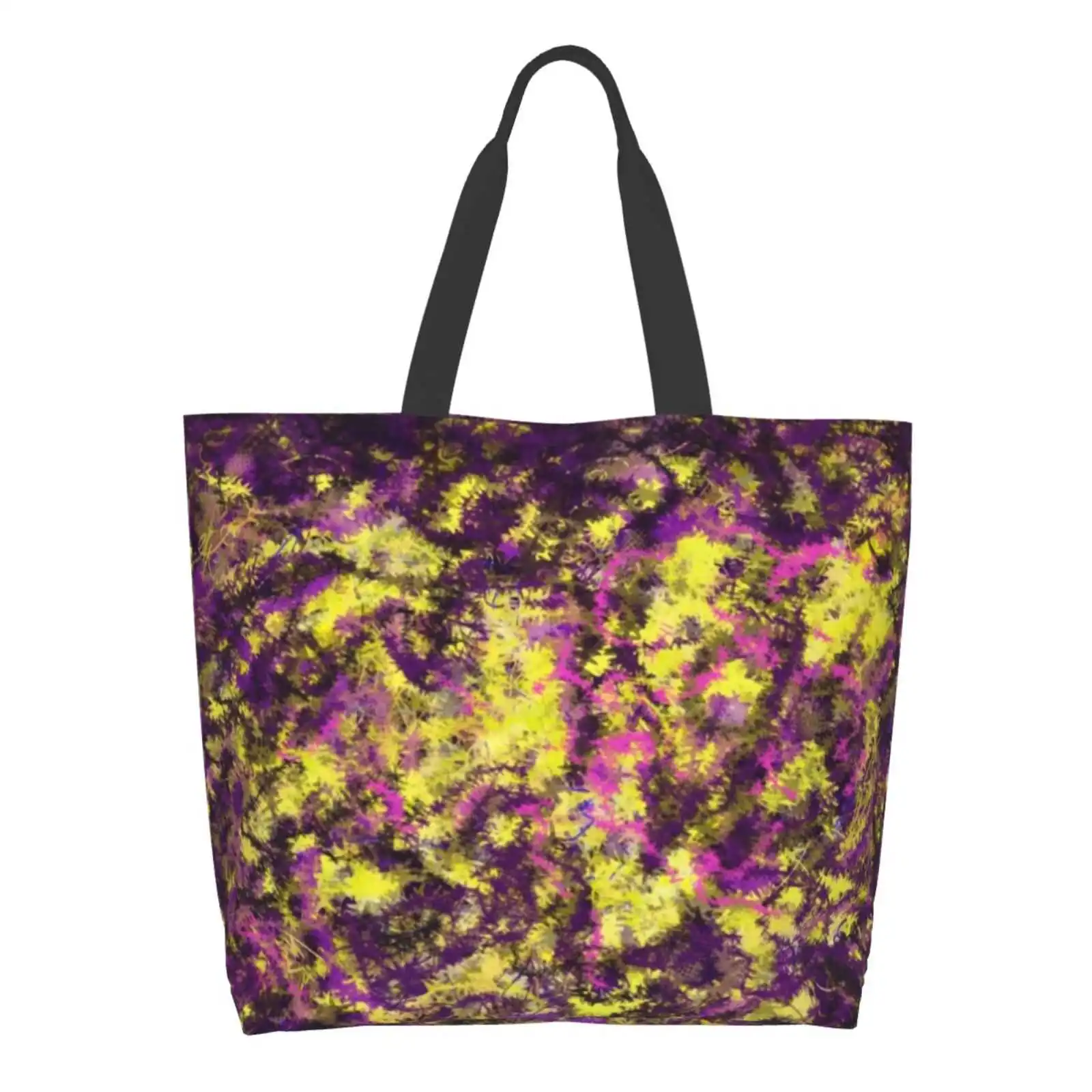 

Многоразовая сумка-шоппер Cinderella Dpa160202A большого размера, абстрактная слива, фиолетовая, золотая, желтая, звездная, тоут, Csteenart Cyndi